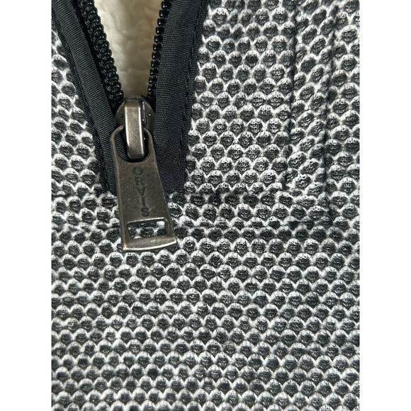 Orvis Sweater Mens M sherpa Fleece Black 1/4 Zip Pullover Sweatshirt Golfing - Picture 10 of 12